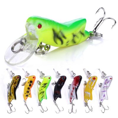 China ABS Hard Plastic Plastic Lure With Feather Fly Cricket Bait Insects Baits 4.5cm Cicadas 3.4g Fake Bait Fishing Lures for sale