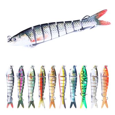 China High Quality Simulation Newup Fishing Lure Multi Joints Hard Bait Realistic Common Bait 27g 137mm Wobblers 8 Segments Swimbait Fishing Lure for sale