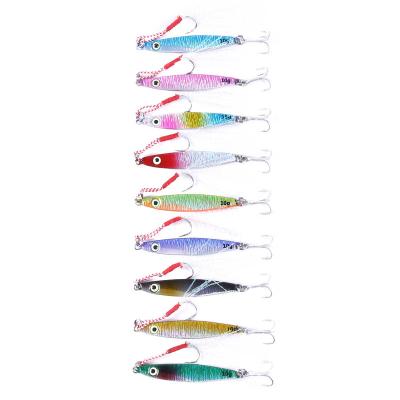 China Fishing Tools 7/10/17/21/30g Metal Fishing Lure Bait Jig Lead Fish Double Hook Sinking Groundbaits for sale