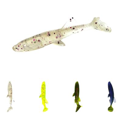 China Fishing Tools 7CM 5.5G T Tail Worm Soft Silicone Fishing Lures Artificial Soft Plastic Baits for sale