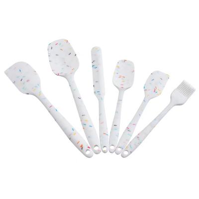 China Viable Wholesale Kitchen Accessories Bake Tool Silicon Heat Resistant Spatula Non-Stick Silicone Spatula Set for sale