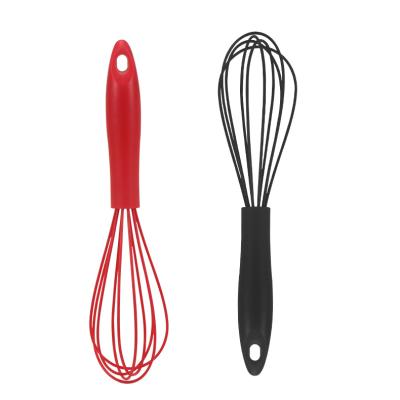 China Kitchen Colorful Mini Silicone Whisk Non Viable Tiny Balloon Stick Hand for sale