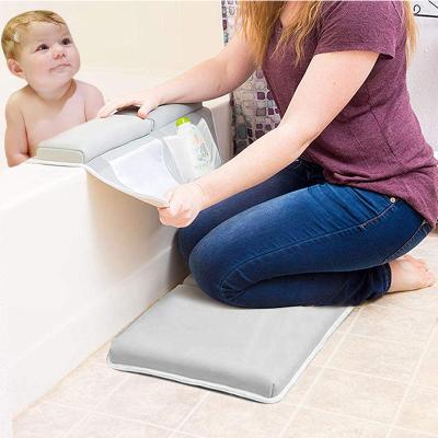 China Viable Thick Non-Slip Quick Drying Bathtub Knee Pad Bath Kneeler and Elbow Rest Protector Set Baby Bath Kneeling Pad for sale