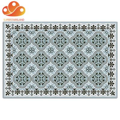 China New Products Anti-Slip Vinyl PVC Floor Mat Linoleum Area Rug Bedroom Floor Mats for sale