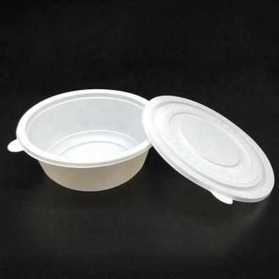 China Eco - Friendly Disposable Biodegradable Cornstarch Food Round Plastic Bowls for sale