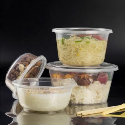 China 1500ml Disposable Plastic Microwavable Microwave Safe Food Container With Clear Lid for sale