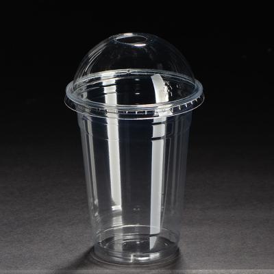 China Custom Single Wall Biodegradable Clear Disposable Plastic Glass Cup 500ml for sale