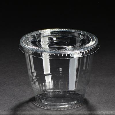 China Single Wall Disposable Plastic Yogurt Ice Cream Cup Custom Design Clear Plastic Yogurt Cup With Cover for sale