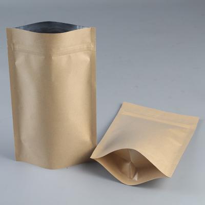 China Factory Wholesale Price Disposable Stand Up Pouch Printing Heat Seal Kraft Paper Packaging Bags For 16oz /8oz Coffee for sale