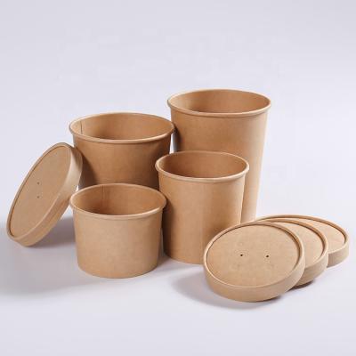 China Disposable Wholesale Popular Style Food Paper Soup Bowl Disposable Cup for sale