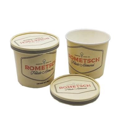 China Disposable 3 oz --32 oz recycled custom printed personalized paper ice cream cups for sale