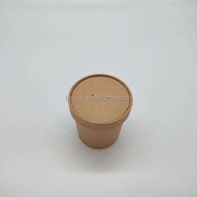 China Soup Custom Printed Disposable Hot Paper Soup Cups , Wrapping Paper Soup Bowl for sale