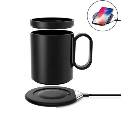 China Viable 2 in 1 Design Coffee Cup Cordless Refill Warmer, Constant Warm Cup with Wireless Charger Protection for sale