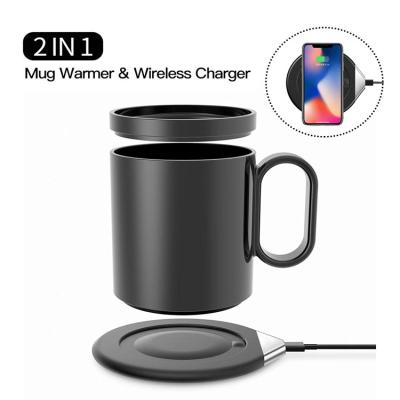 China Modern/Ceramic/Simple Coffee Mug Warmer Wireless Charging Ceramic Coffee Mug with Phone Wireless Charger for sale