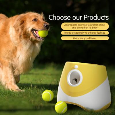 China Sustainable Portable Professional Dog Toy Squeaky Balls Mini Trainingpet Machine Automatic Throwing Tennis Ball Launcher For Dogs for sale