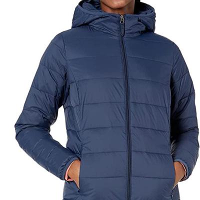 China Waterproof Women's Down Lightweight Waterproof Hooded Jacket (Plus Size Optional) for sale