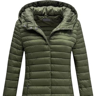 China Waterproof Women's Lightweight Quilted Down Jacket, Fashionable Women's Winter Coat, Long Padded Bubble Coat for sale