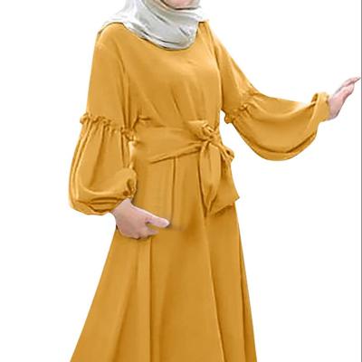 China QUICK DRY Muslim Dresses for Conservative Abaya Maxi Kaftan Dress Long Sleeves Islamic Ladies Robe Prayer Clothing Women Long Dress for sale