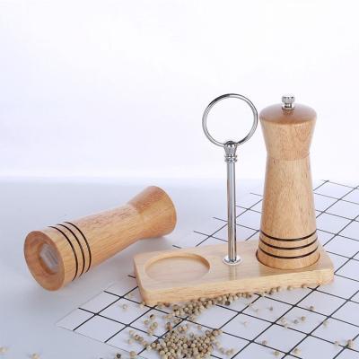 China Sustainable Acacia Wood Salt Pepper Mills Manual Grinder With Adjustable Rotor for sale