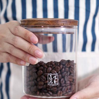 China Freshness Preservation Sealed Wooden Jar Honey Dried Fruit Jar Glass Bottle Cover Jam Bottle Storage Grains Tea Canisters Jars for sale