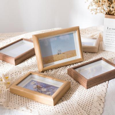 China Creative dry flower specimen frame hollow three-dimensional table wooden decorative ornaments by hollow wooden frame viable wholesale for sale