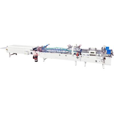 China Automatic food box folder gluer ZH-1200 large box gluing machine 1 meter high speed economic box folder for sale