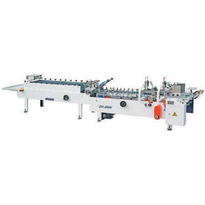 China ZHANTIAN Zh-800C Automatic Food Folder Gluer Small Boxes Automatic Straight Line Glue Machine for sale