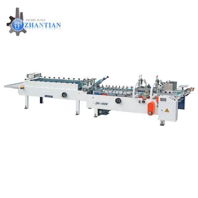 China ZH-1000 food easy to install automatic corrugated carton box folder gluer makers for sale