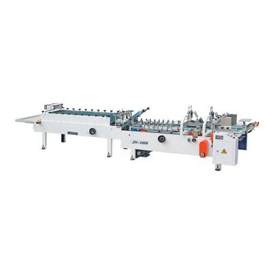 China ZH-1000 0-220m/min hot sale automatic food carton folder corrugated making gluer carton box gluing machine for sale