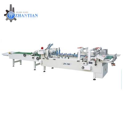 China ZH-780 Wenzhou food folder gluer/automatic high speed glue machine/automatic gluing machine for sale