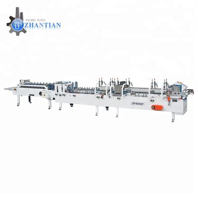 China Food Normal Gluer ZH-1000D Flexible Carton Machinery Making Cold Folder Gluer for sale