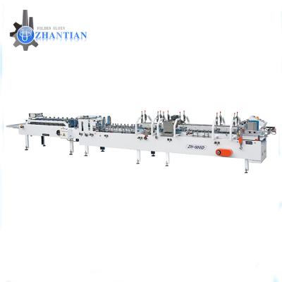 China New Design ZH-700D High Quality Food Crash Lock Bottom Folder Gluer For Box Making for sale