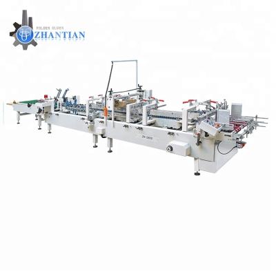 China Hot Selling High Speed ​​Food Machinery Auto Lock Bottom Folding Gluing Machine Big Min Box Folder Gluer for sale