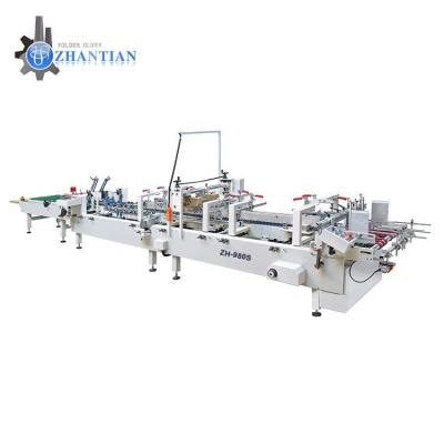 China ZH-980S Food Carton Folding Machine , Automatic Pizza Carton Box Gluing Folding Machine for sale