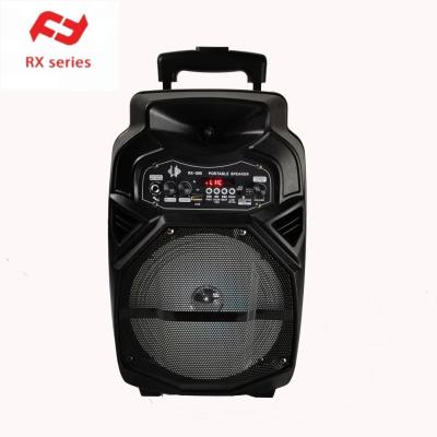 China Wireless Charger For Mobile Phone 8 Inch Trolley Speaker With Microphone USB TF FM RADIO BT Function Wireless Speaker Model RX-Q88A for sale