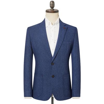 China Cheap Anti-Static Notch Lapel Slim Fit Suit Jacket For Men In Stock for sale