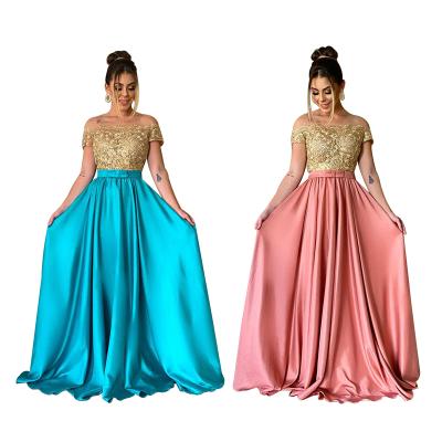 China Strapless A Line Flower Girl Dress Anti-Static Lace Plus Size Long Bridesmaid Dresses for sale