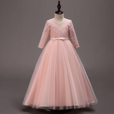 China Long Sleeves Lace Applique Tulle Wedding Dresses 2020 Bridesmaids Dresses Long Sleeve Princess Dresses for sale