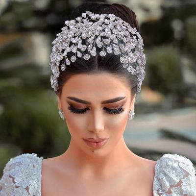 China Fashionable Shiny Silver Headband Head Pieces Bridal Accessories For Wedding Party Wear 2021 for sale