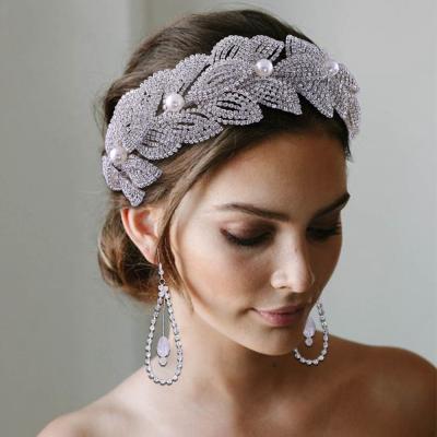 China New Arrival Fashionable Silver Headband Head Pieces Bridal Accessories For Wedding Wear 2021 for sale