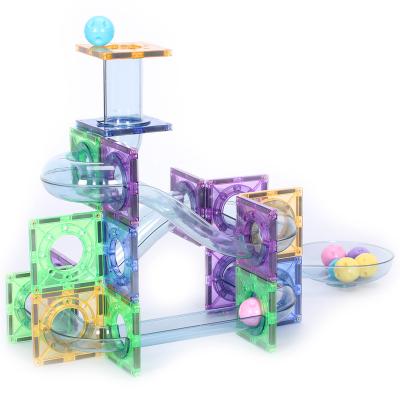 China New Shape Building Toy 60pcs Particle Building Blocks Block Toy Set Large Vertical Marble Run Race For Preshcool Study for sale