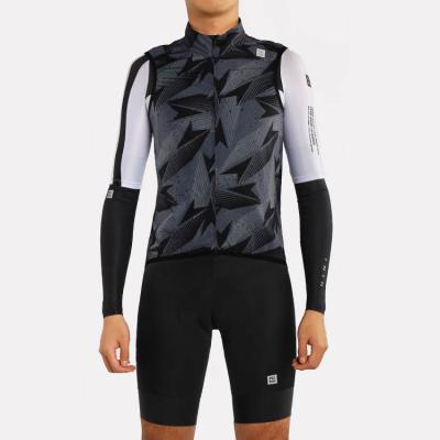 China OEM private label antibacterial ultra light custom printing wind proof vest cycling wear warm cycling clothing for sale