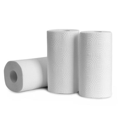 China Virgin Wood Dough Natural White Kitchen Rolls , Disposable Paper Towels for sale