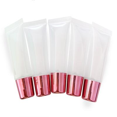 China Lip Gloss Cosmetic Containers Empty Tube Soft Cosmetic Squeeze Packaging for sale