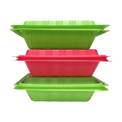 China Disposable Eco-friendly Biodegradable biodegradable clamshell takeaway box for food packaging for sale