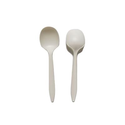 China Biodegradable Disposable Plastic Spoon Fork Food Utensil PLA Cutlery Set Compostable for sale