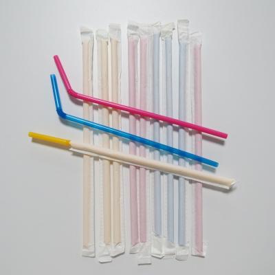 China 100% Biodegradable Plastic Straws Bendable Juice Disposable Biodegradable For Cornstarch for sale