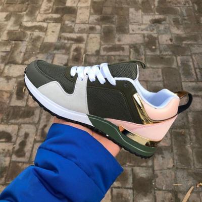 China Fashion Trend Spring 2021 Wholesale Women's Hot-selling Sneakers, Breathable Mesh, Color Matching Fashion for sale