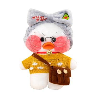 China Home Decoration Gifts Selling 2022 Drop Shipping Cute Duck Plush Toy Stuffed Soft Kawaii Duck Doll Animal Pillow Birthday Coffee Gift From Whosale 30cm LaLafanfan for sale