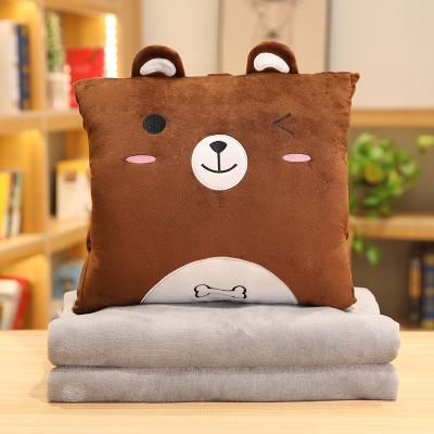 China OEM Portable Plush Pillow Blanket Cartoon Stitch Dual Use Can Be Inserted Home Office Nap Pillow Blanket Tile for sale